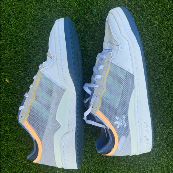 Addias Forum Low TT White Crew Blue M 11 W 12.5 - Picture 4 of 8